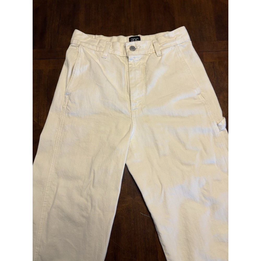 BDG Urban Outfitters Cream Carpenter Pants Size 27 Workwear Utility Chore Pants